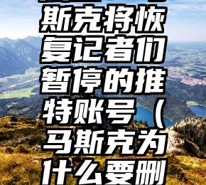 法媒：马斯克将恢复记者们暂停的推特账号（马斯克为什么要删推特）