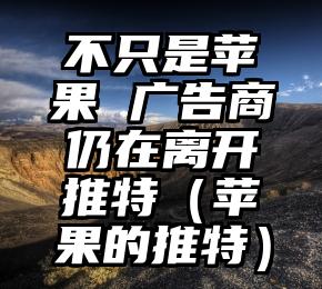 不只是苹果 广告商仍在离开推特（苹果的推特）