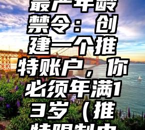 推特执行最严年龄禁令：创建一个推特账户，你必须年满13岁（推特限制内容怎么看）