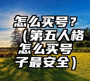 怎么买号？（第五人格怎么买号子最安全）