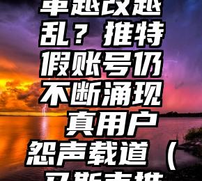 马斯克改革越改越乱？推特假账号仍不断涌现 真用户怨声载道（马斯克推特怎么看）