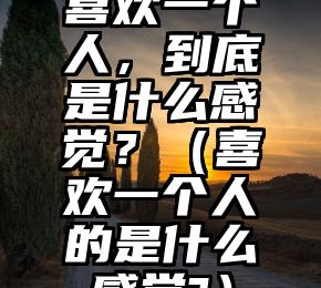 喜欢一个人，到底是什么感觉？（喜欢一个人的是什么感觉?）