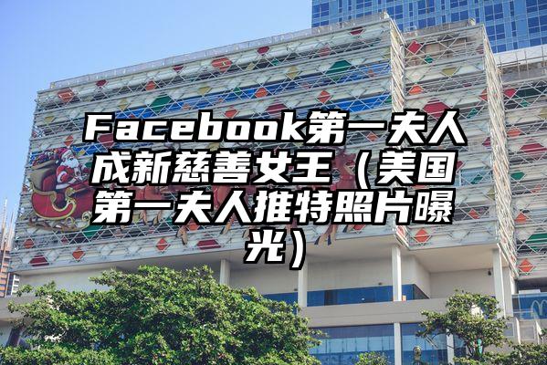 Facebook第一夫人成新慈善女王（美国第一夫人推特照片曝光）