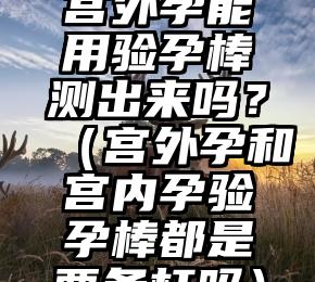 宫外孕能用验孕棒测出来吗？（宫外孕和宫内孕验孕棒都是两条杠吗）