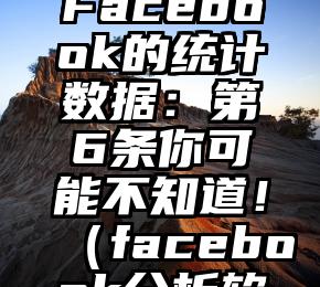 10条关于Facebook的统计数据：第6条你可能不知道！（facebook分析软件）