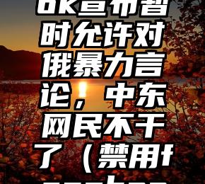 Facebook宣布暂时允许对俄暴力言论，中东网民不干了（禁用facebook的国家）