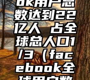 Facebook用户总数达到22亿人 占全球总人口1/3(facebook全球用户数量)