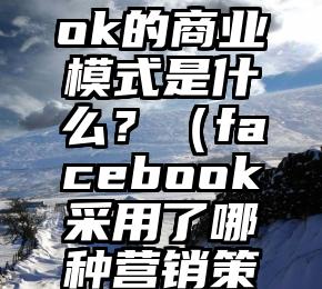 Facebook的商业模式是什么？（facebook采用了哪种营销策略）