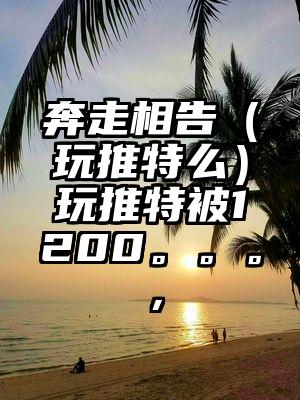 奔走相告(玩推特么)玩推特被1200。。。,