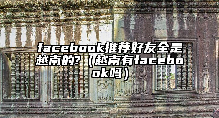 facebook推荐好友全是越南的?（越南有facebook吗）