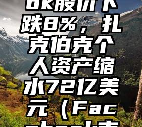 Facebook股价下跌8%，扎克伯克个人资产缩水72亿美元（Facebook市值变化）