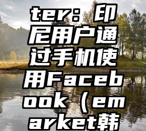 eMarketer：印尼用户通过手机使用Facebook（emarket韩国）