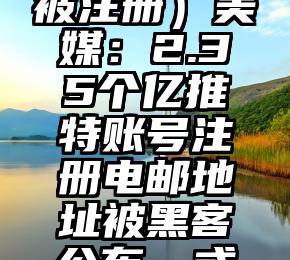 太疯狂了（推特邮箱被注册）美媒：2.35个亿推特账号注册电邮地址被黑客公布，或面临被勒索风险，