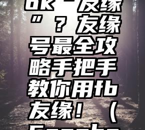 如何使用Facebook“友缘”？友缘号最全攻略手把手教你用fb友缘！（Facebook怎么加好友）