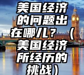 美国经济的问题出在哪儿？（美国经济所经历的挑战）