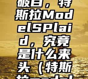 1020马力，2.1秒破百，特斯拉ModelSPlaid，究竟是什么来头（特斯拉modelsplaid最新消息）