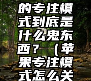 iPhone的专注模式到底是什么鬼东西？（苹果专注模式怎么关闭不了）