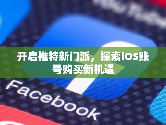 开启推特新门派，探索iOS账号购买新机遇
