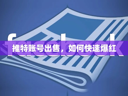 推特账号出售，如何快速爆红
