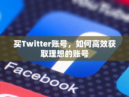 买Twitter账号，如何高效获取理想的账号