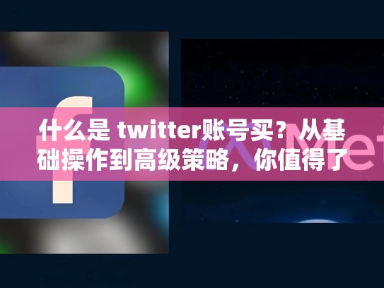 什么是 twitter账号买？从基础操作到高级策略，你值得了解！