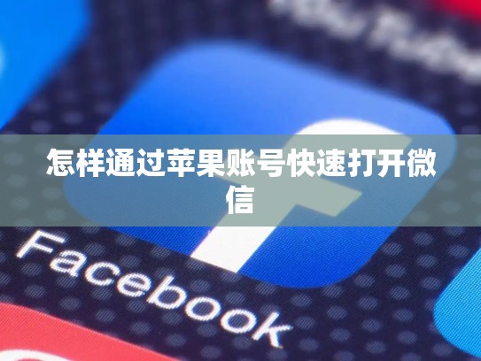 怎样通过苹果账号快速打开微信