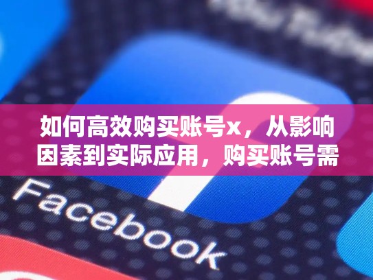如何高效购买账号x，从影响因素到实际应用，购买账号需要注意什么