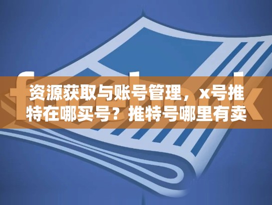 资源获取与账号管理，x号推特在哪买号？推特号哪里有卖