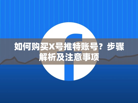 如何购买X号推特账号？步骤解析及注意事项