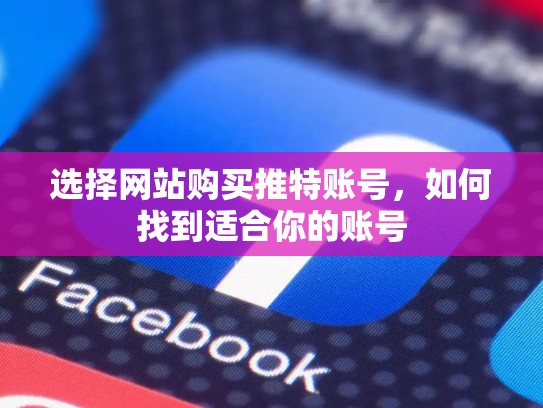 选择网站购买推特账号，如何找到适合你的账号