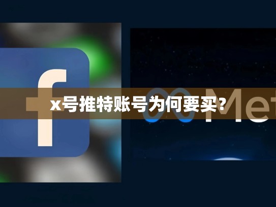 x号推特账号为何要买？
