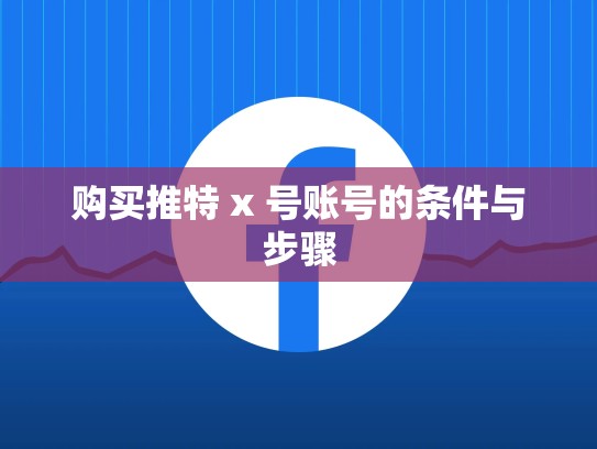 购买推特 x 号账号的条件与步骤