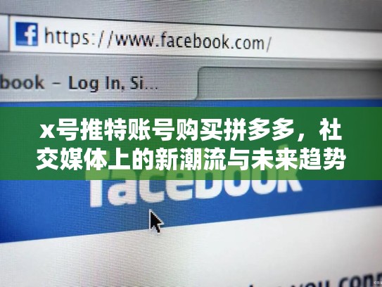 x号推特账号购买拼多多，社交媒体上的新潮流与未来趋势