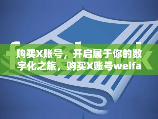 购买X账号，开启属于你的数字化之旅，购买X账号weifa吗
