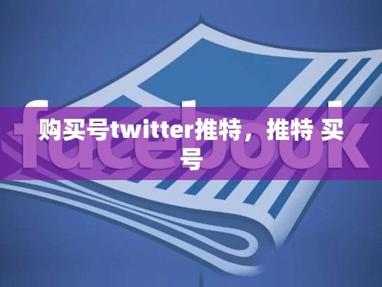 购买号twitter推特，推特 买号