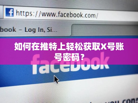 如何在推特上轻松获取X号账号密码？