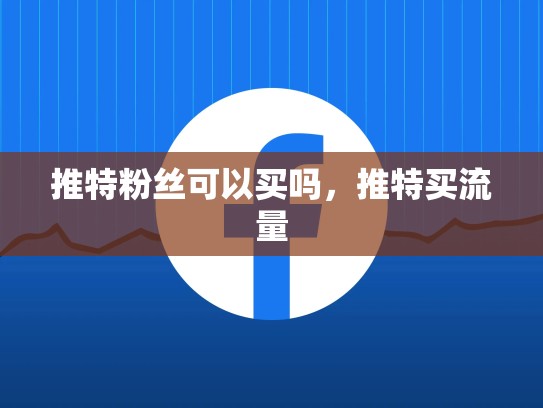 推特粉丝可以买吗，推特买流量