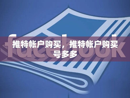 推特帐户购买，推特帐户购买号多多