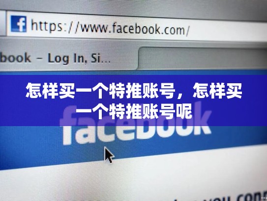 怎样买一个特推账号，怎样买一个特推账号呢