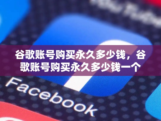 谷歌账号购买永久多少钱，谷歌账号购买永久多少钱一个