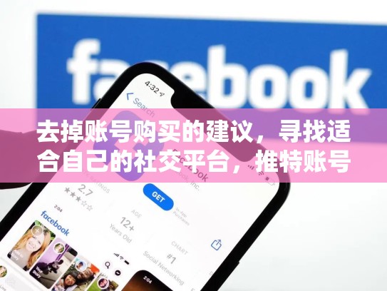 去掉账号购买的建议，寻找适合自己的社交平台，推特账号在线购买