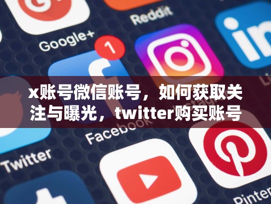 x账号微信账号，如何获取关注与曝光，twitter购买账号