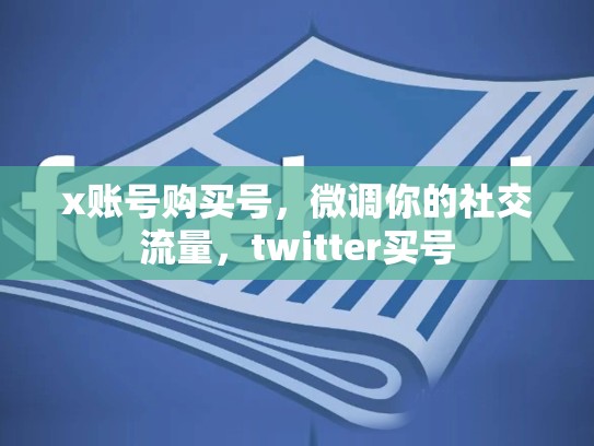 x账号购买号，微调你的社交流量，twitter买号