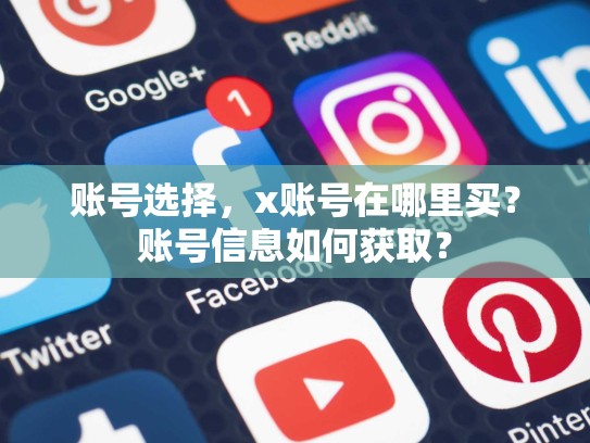 账号选择,x账号在哪里买?账号信息如何获取?