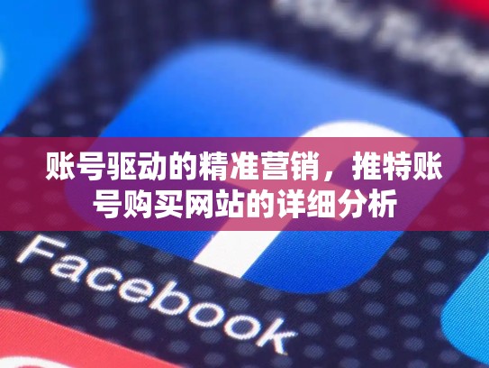 账号驱动的精准营销，推特账号购买网站的详细分析