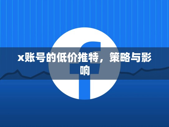 x账号的低价推特，策略与影响