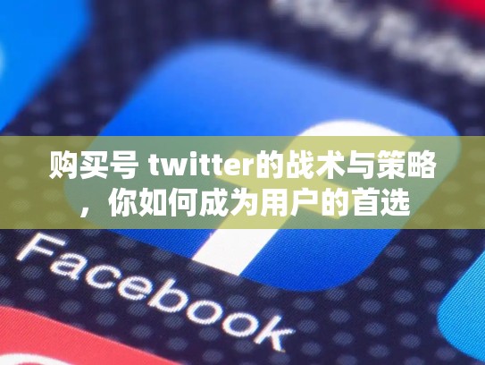 购买号 twitter的战术与策略，你如何成为用户的首选